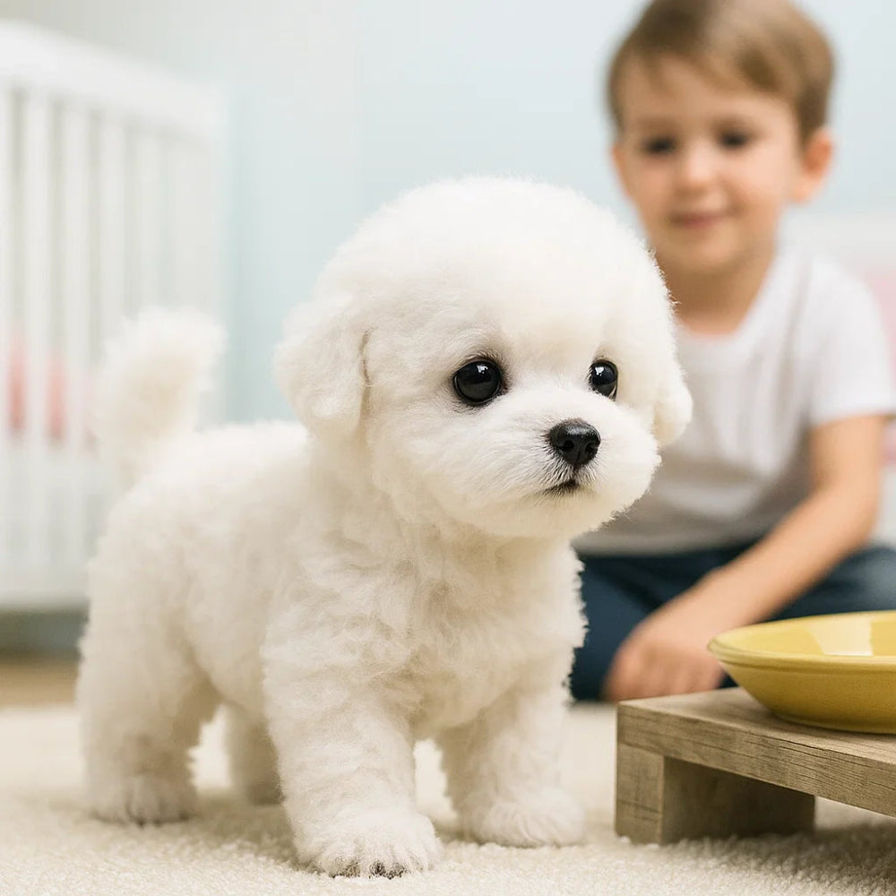 Interactive Plush Puppy Toy Realistic Walking and Barking Robot Dog
