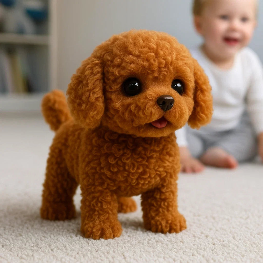 Interactive Plush Puppy Toy Realistic Walking and Barking Robot Dog
