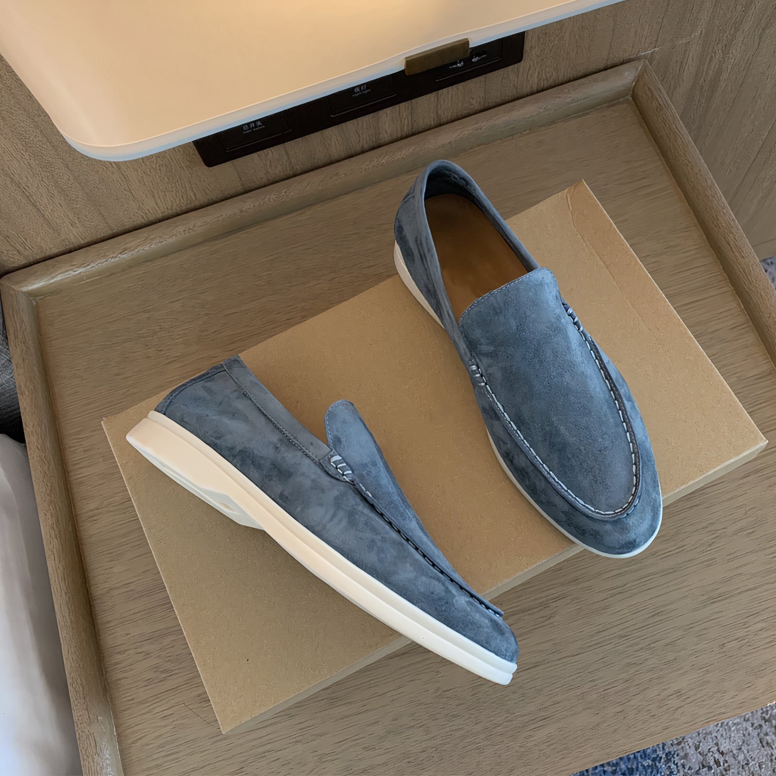 Men’s Suede Slip-On Loafers Shoes | Casual Lightweight Fit