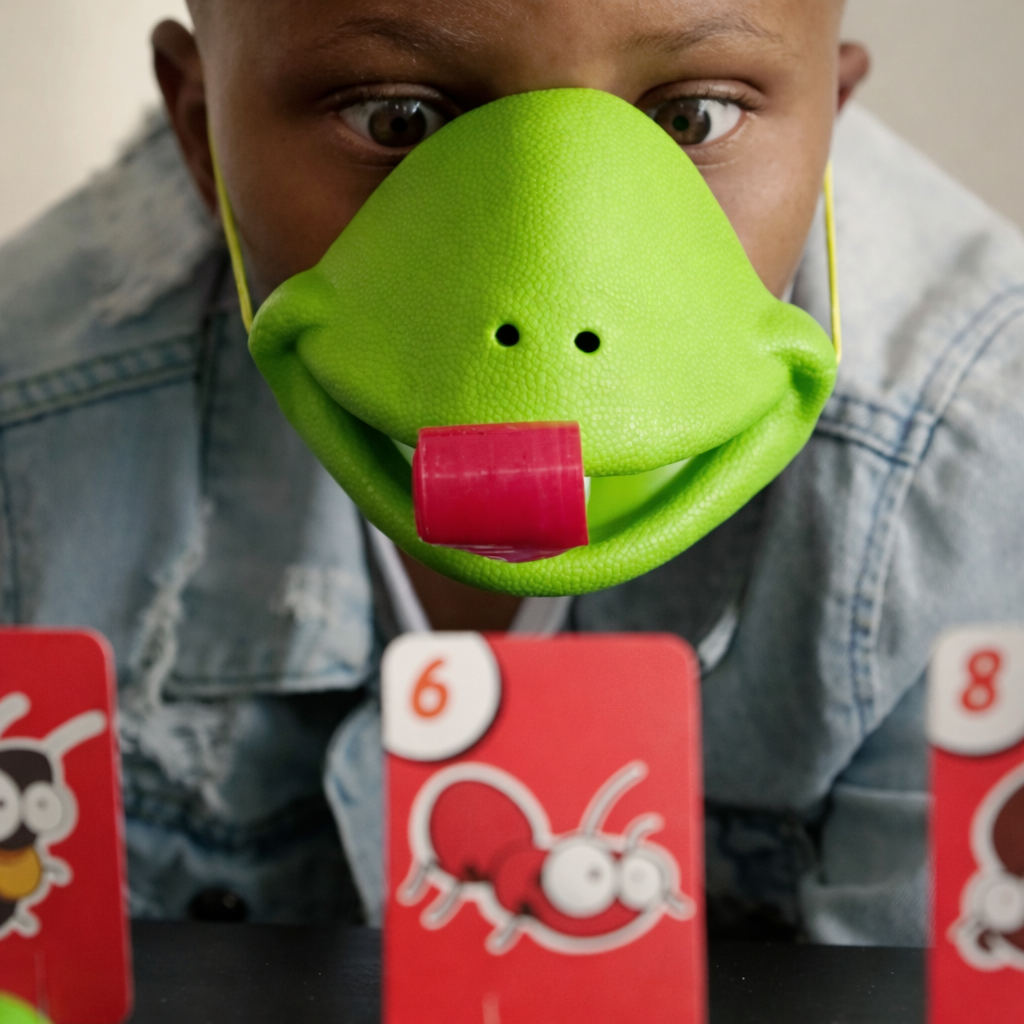Kids Board Game Chameleon Tongue Mask Family Party Game