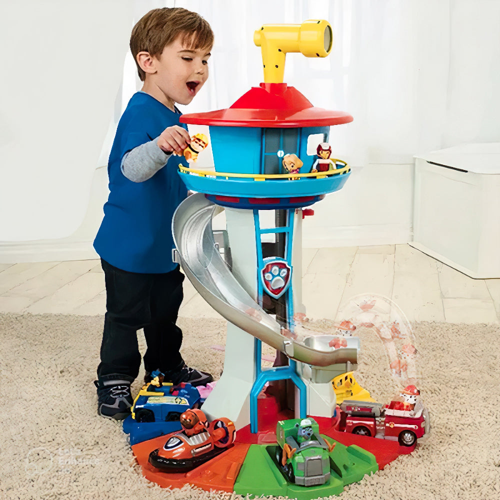 Kids Playset Slide Tower Toy Cars