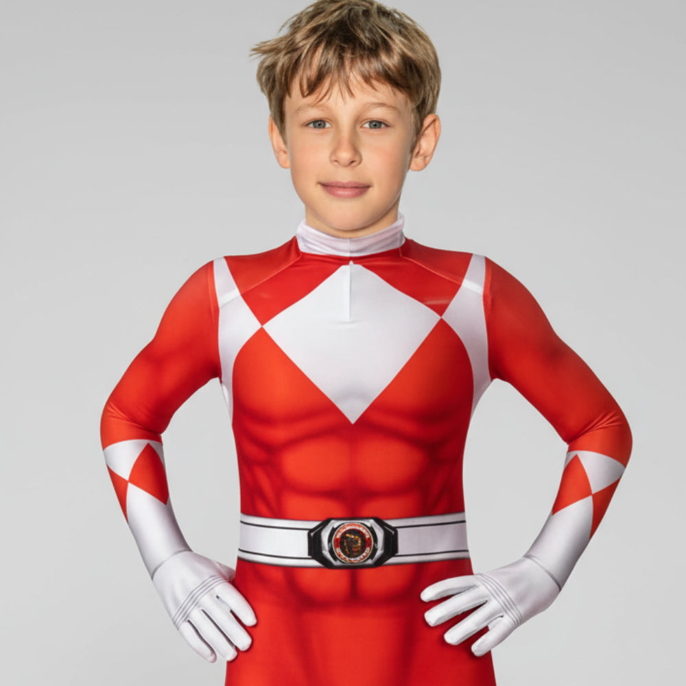 Kids Superhero Costume Jumpsuit Mask Halloween Cosplay