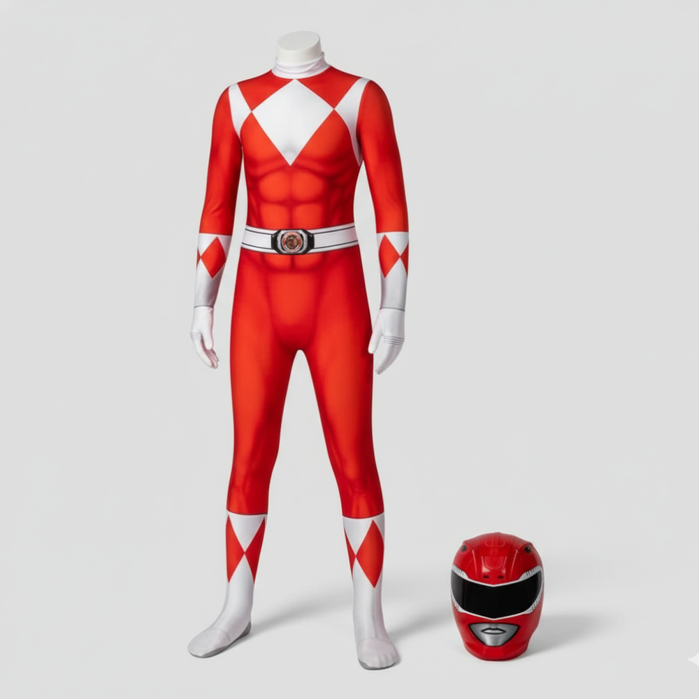 Kids Superhero Costume Jumpsuit Mask Halloween Cosplay