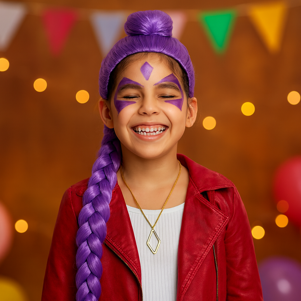 Kids Cosplay Long Braided Wig Halloween Costume Parties