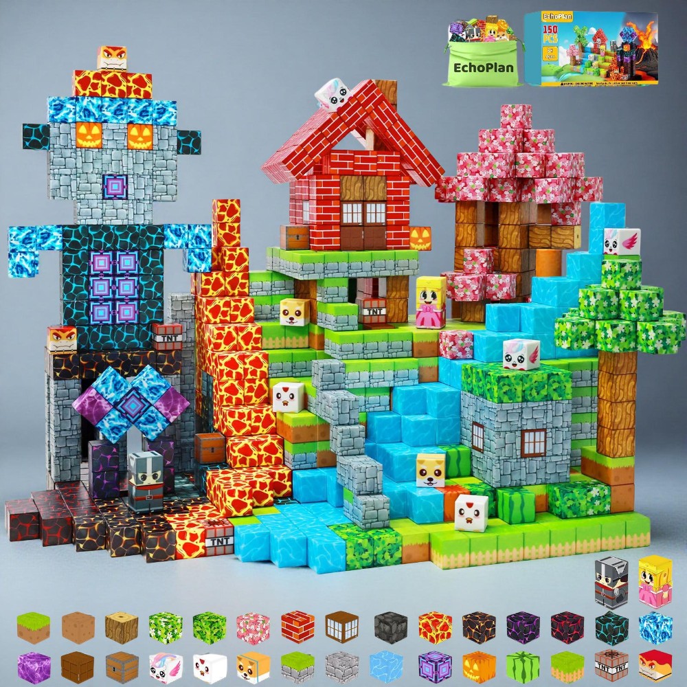 Magnetic Blocks Dinosaur Set STEM Educational Building Toys