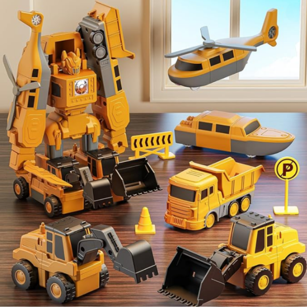 Magnetic Construction Robot Toy Set Transforming Vehicles