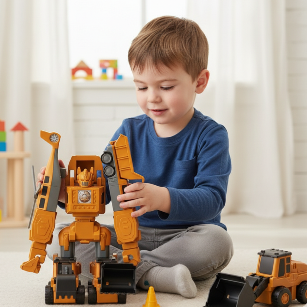 Magnetic Construction Robot Toy Set Transforming Vehicles