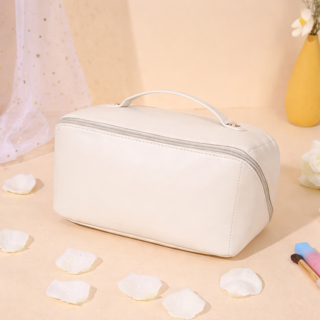 Makeup Bag Large Capacity PU Leather Travel Cosmetic Organizer