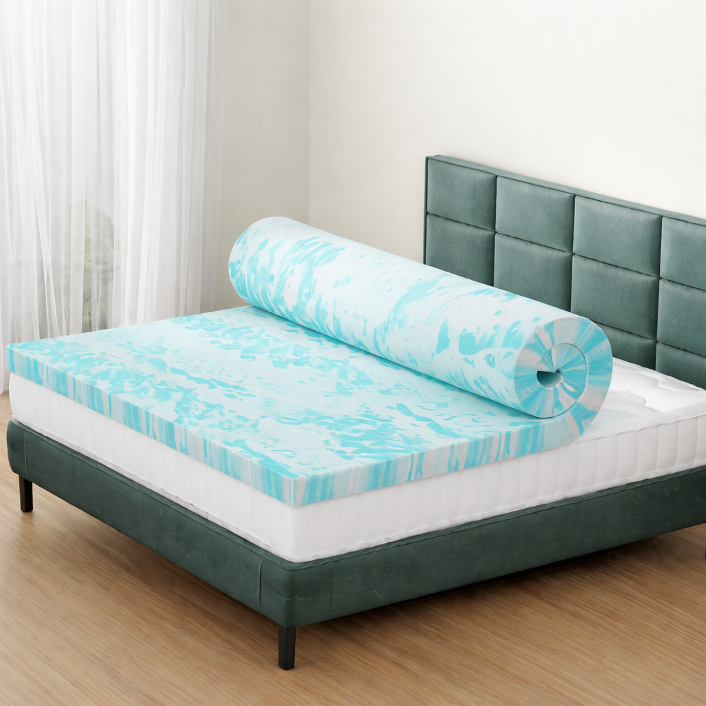 Mattress Topper Memory Foam Cooling Gel Pressure Relief Pad