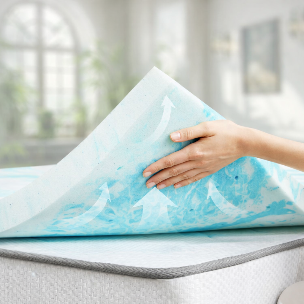 Mattress Topper Memory Foam Cooling Gel Pressure Relief Pad