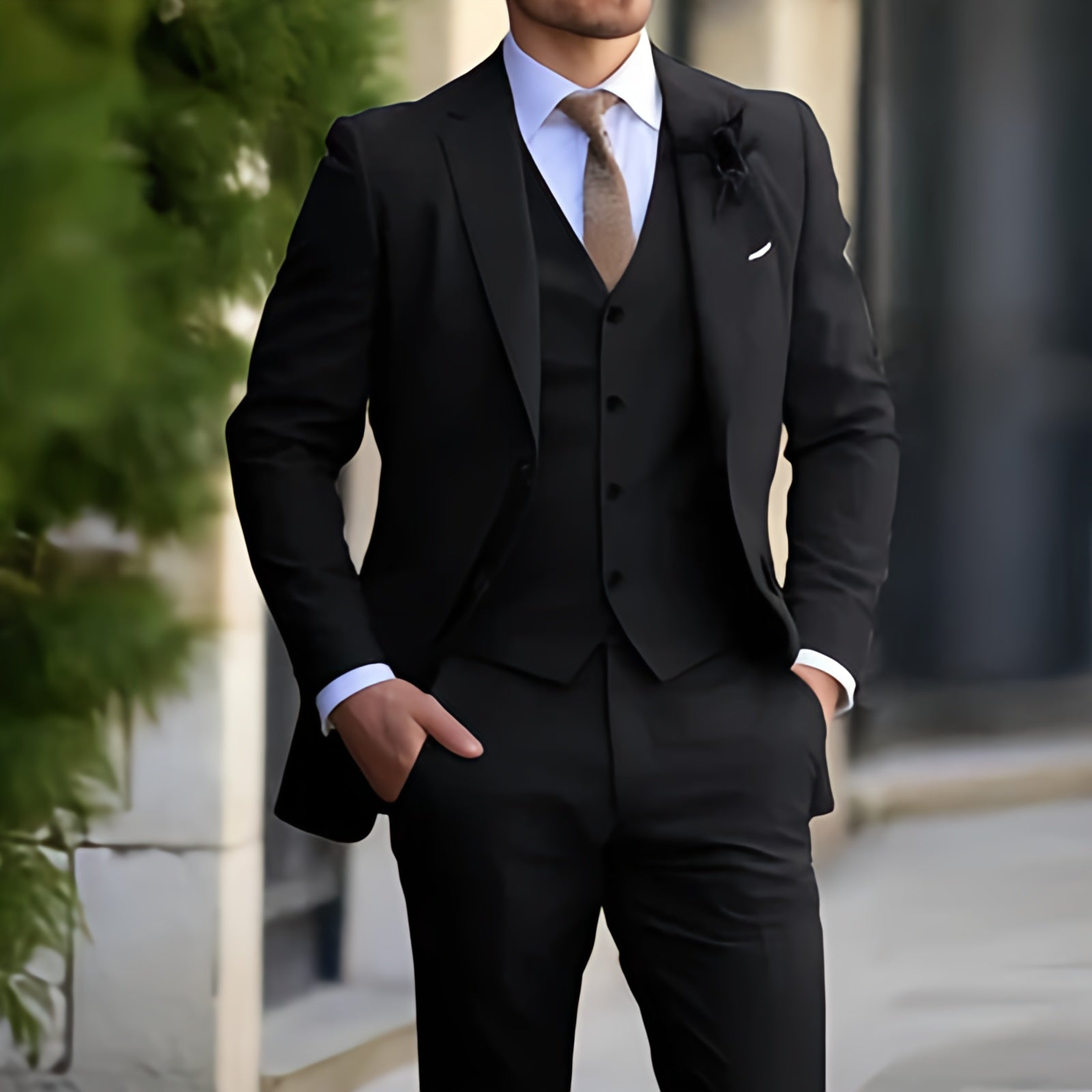 Men’s Formal Slim Fit 3 Piece Suit Set | Blazer Vest Trousers