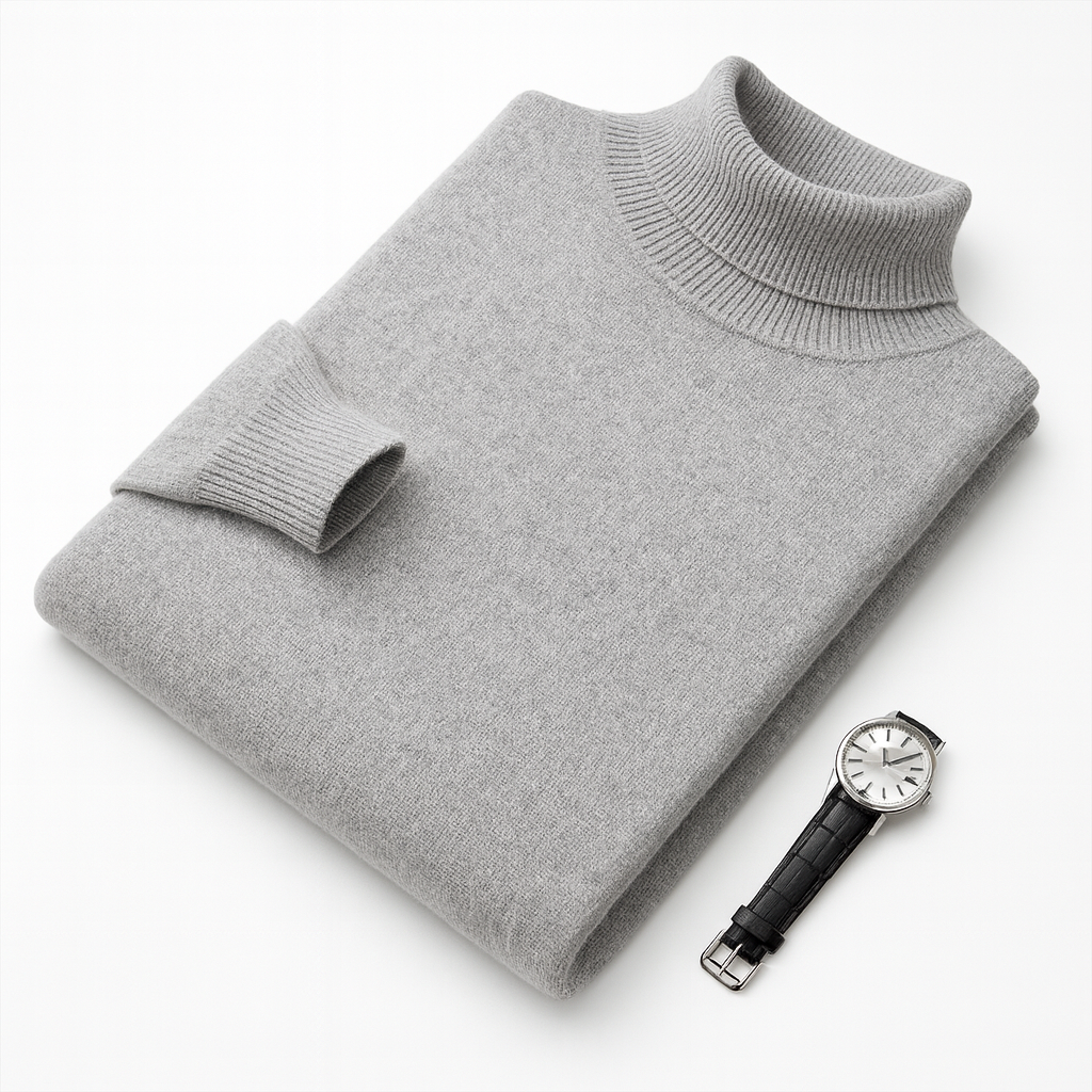 Men's Knit Turtleneck Sweater | Long Warm Jumper