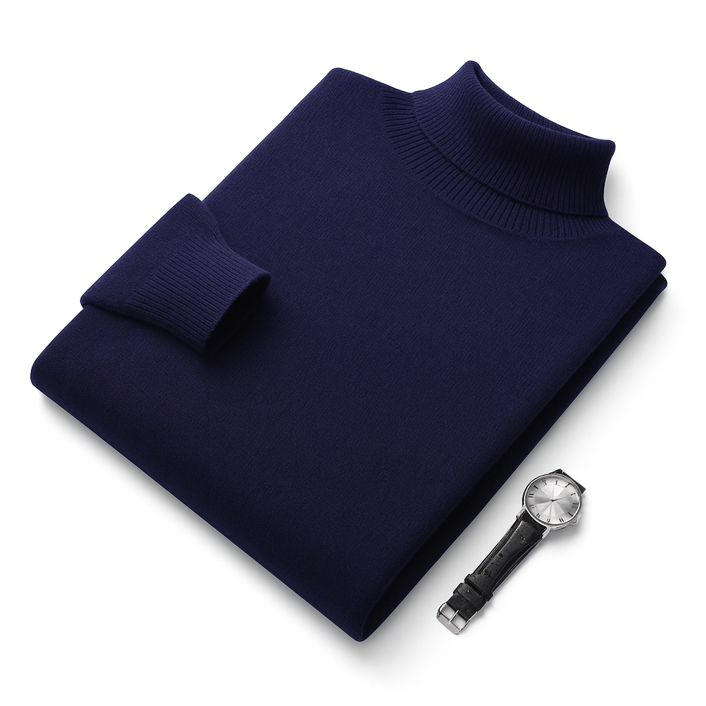 Men's Knit Turtleneck Sweater | Long Warm Jumper