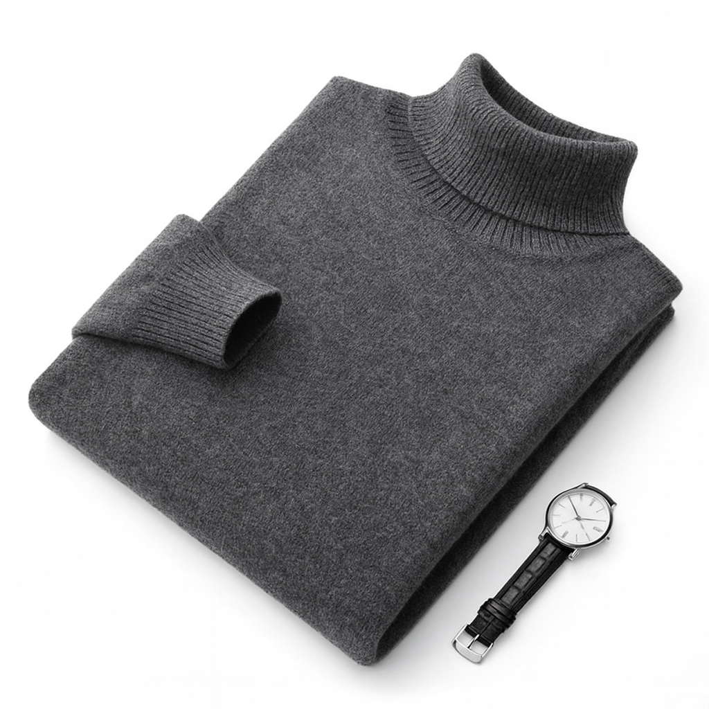 Men’s Knit Turtleneck Sweater | Long Warm Jumper