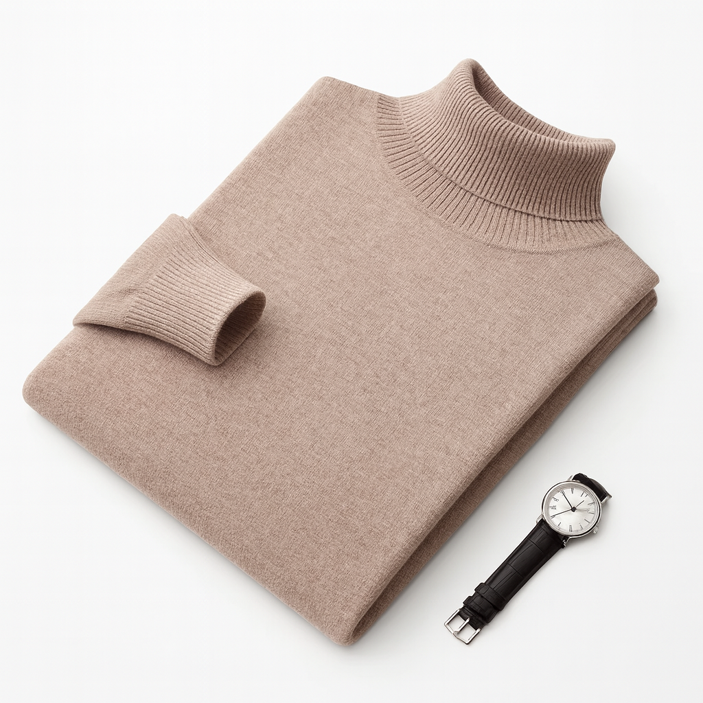 Men’s Knit Turtleneck Sweater | Long Warm Jumper