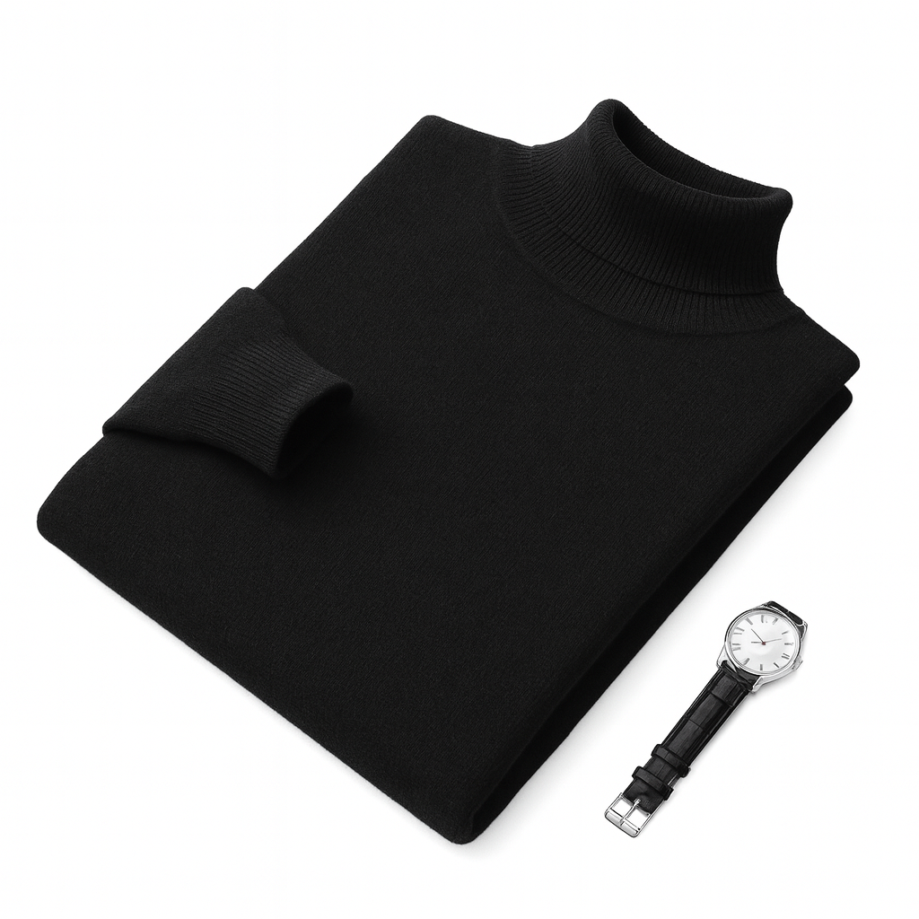 Men’s Knit Turtleneck Sweater | Long Warm Jumper