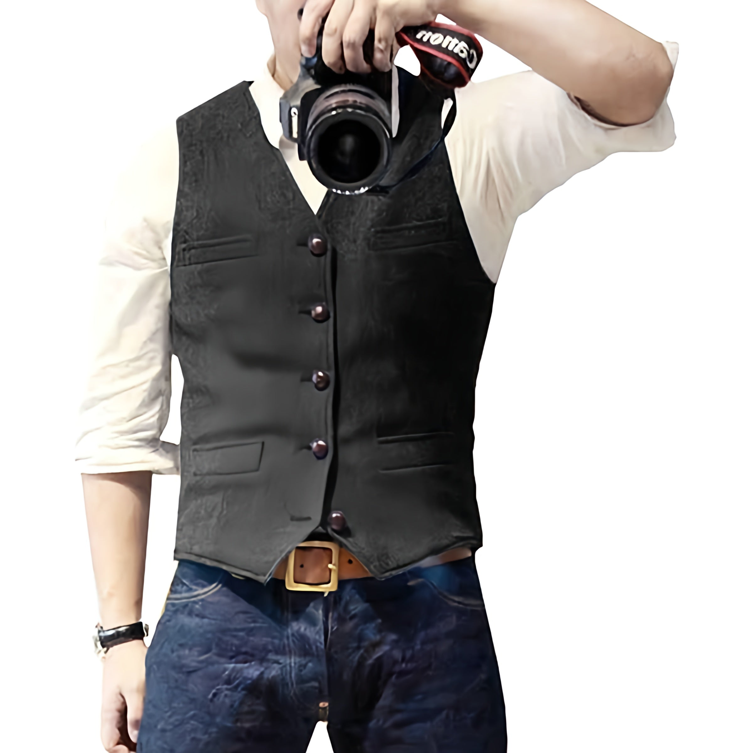 Men’s Slim Fit Vintage Waistcoat | Formal Button Vest