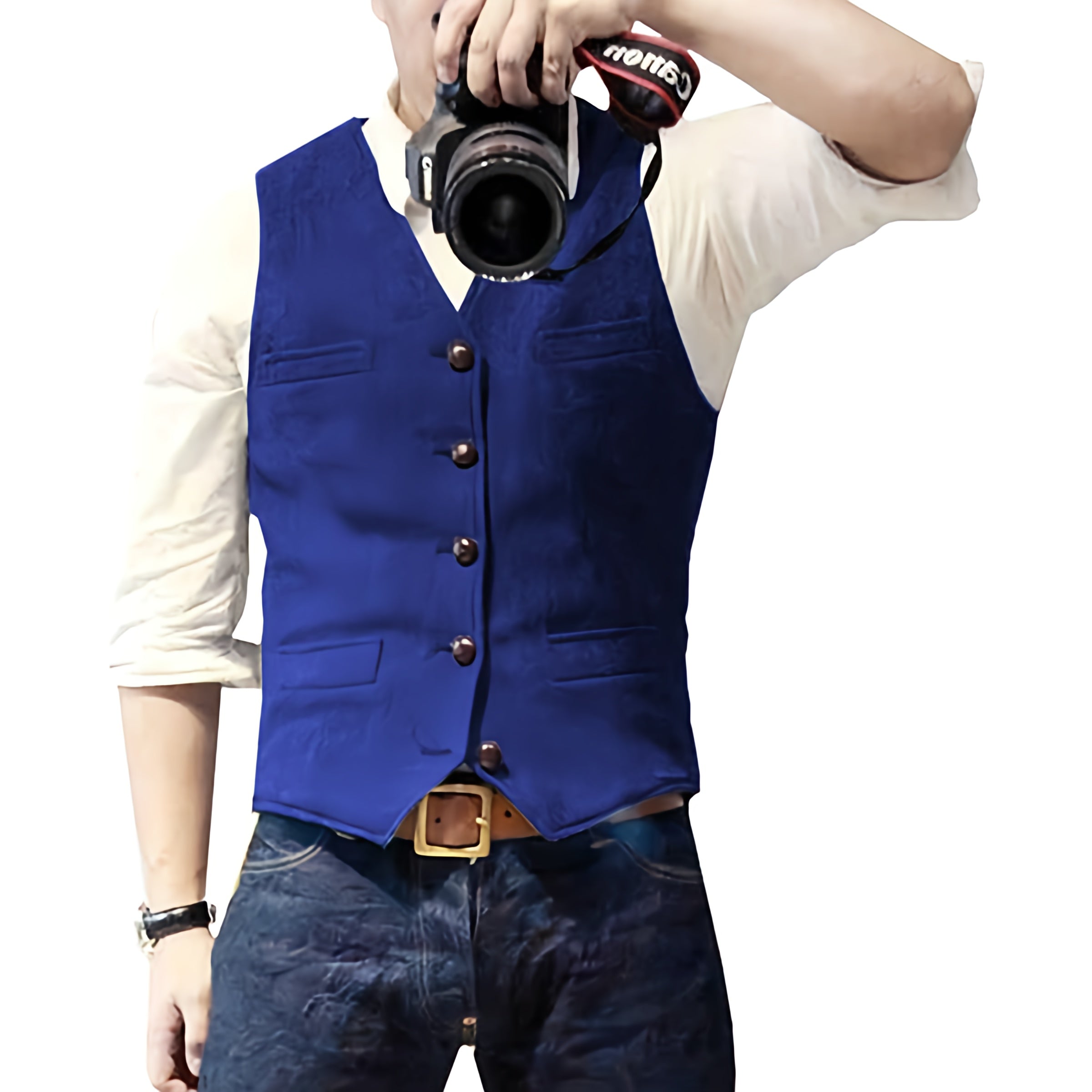 Men’s Slim Fit Vintage Waistcoat | Formal Button Vest