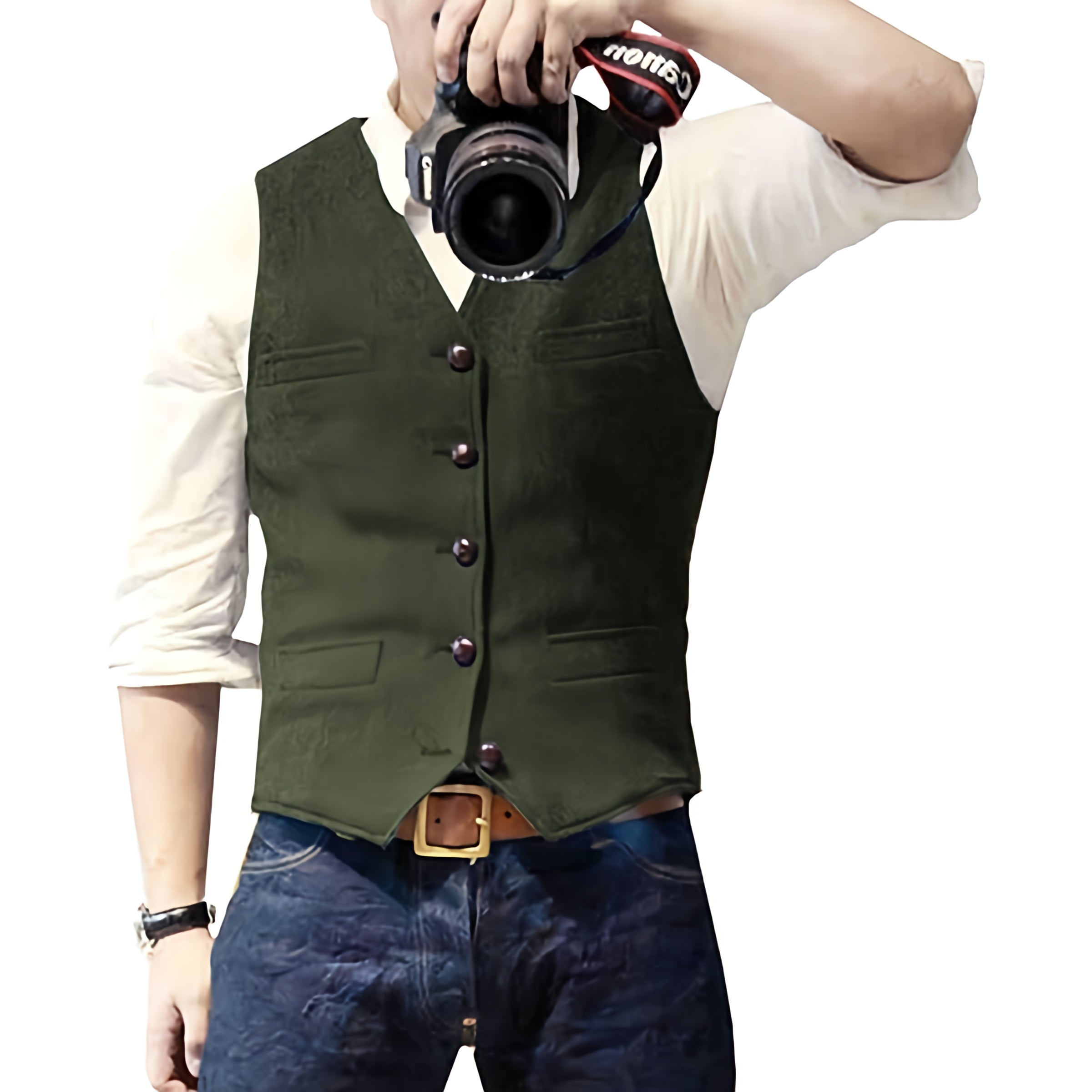 Men’s Slim Fit Vintage Waistcoat | Formal Button Vest