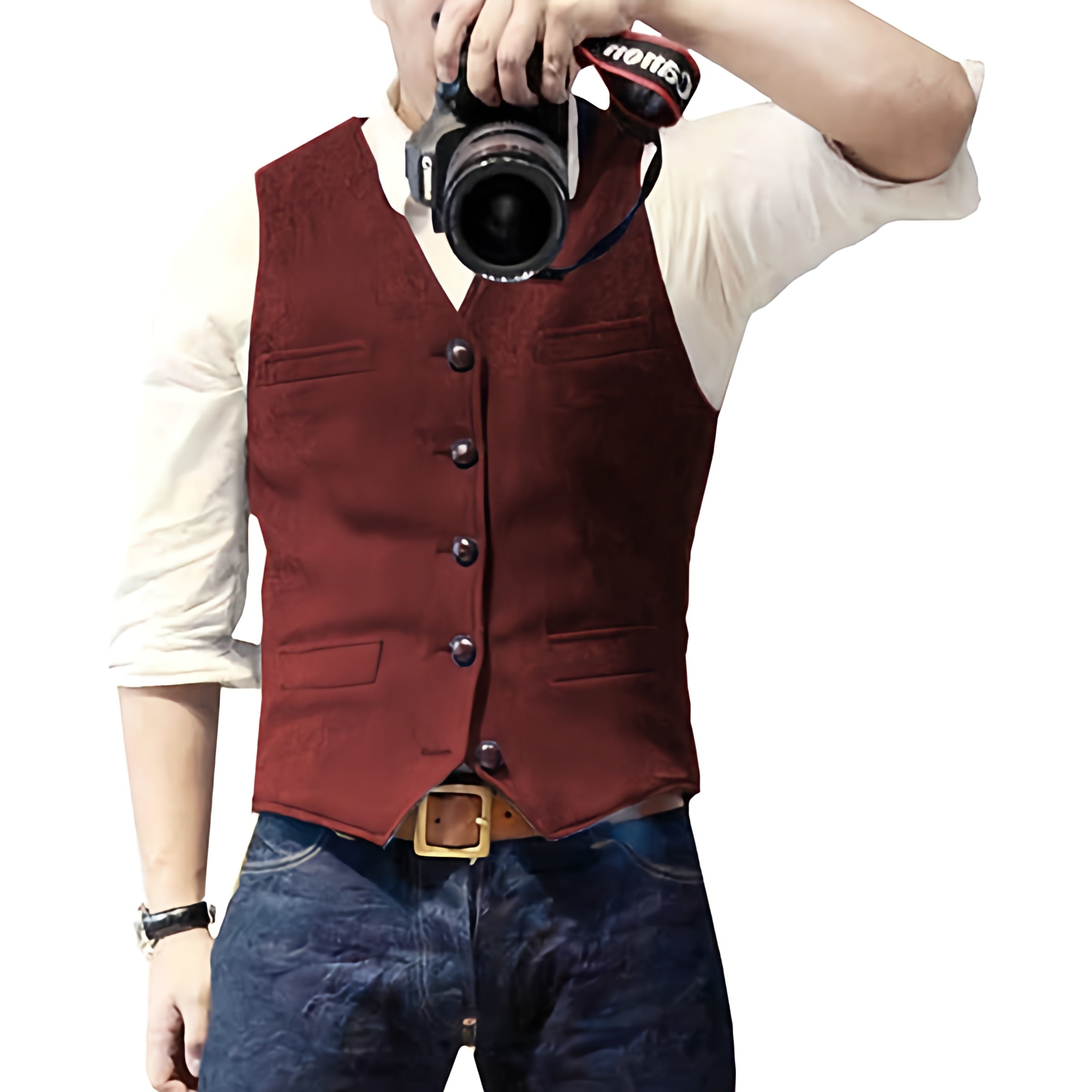 Men’s Slim Fit Vintage Waistcoat | Formal Button Vest