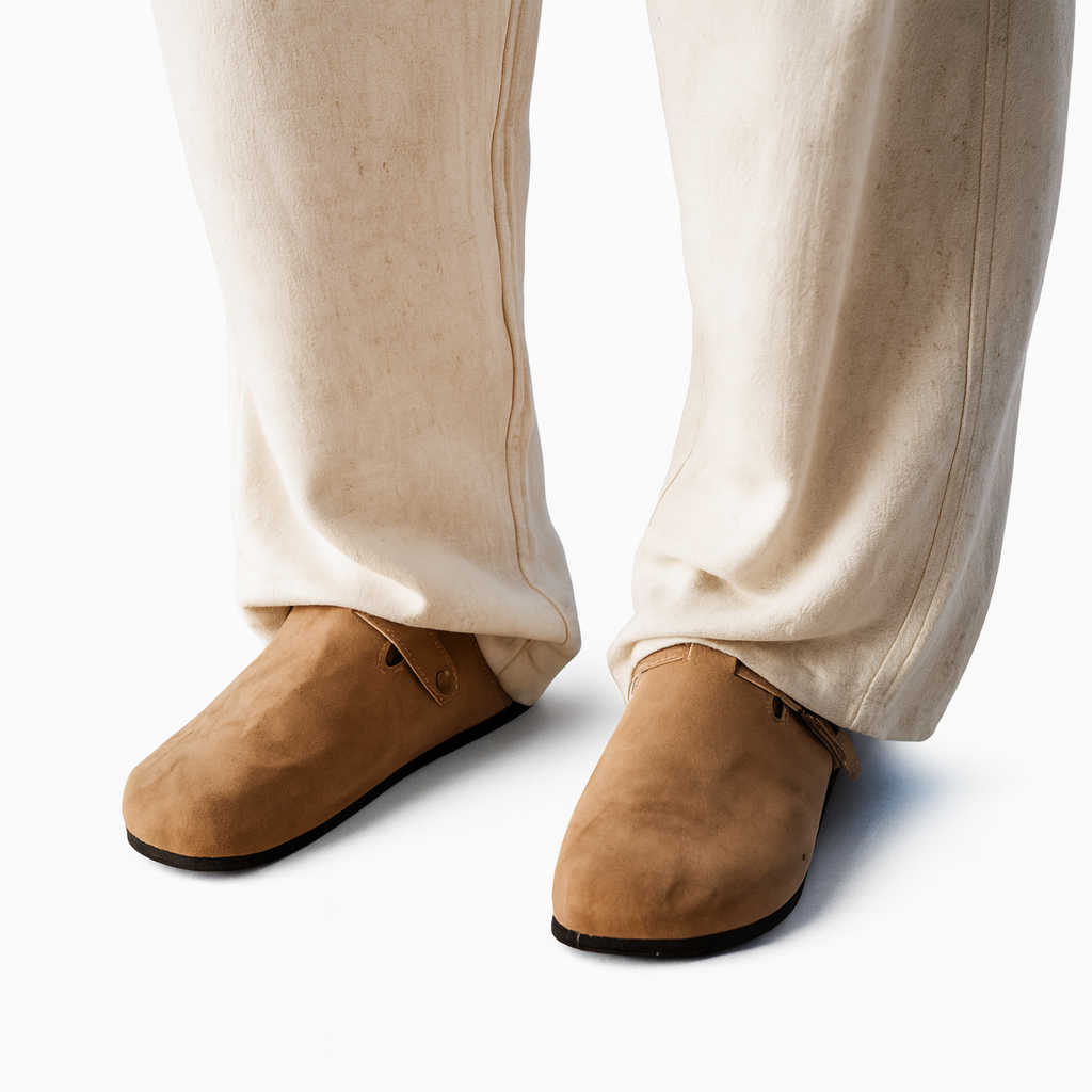 Men’s Suede Slip-On Clogs Shoes | Arch Support Slippers