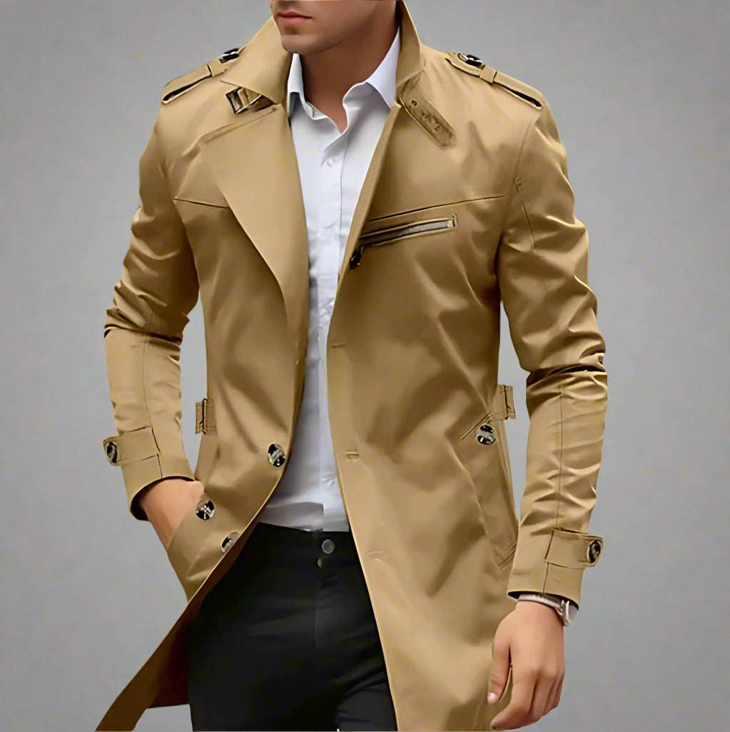 Men's Trench Overcoat | Long Lightweight Coat