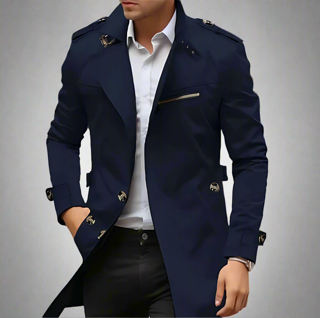 Men's Trench Overcoat | Long Lightweight Coat