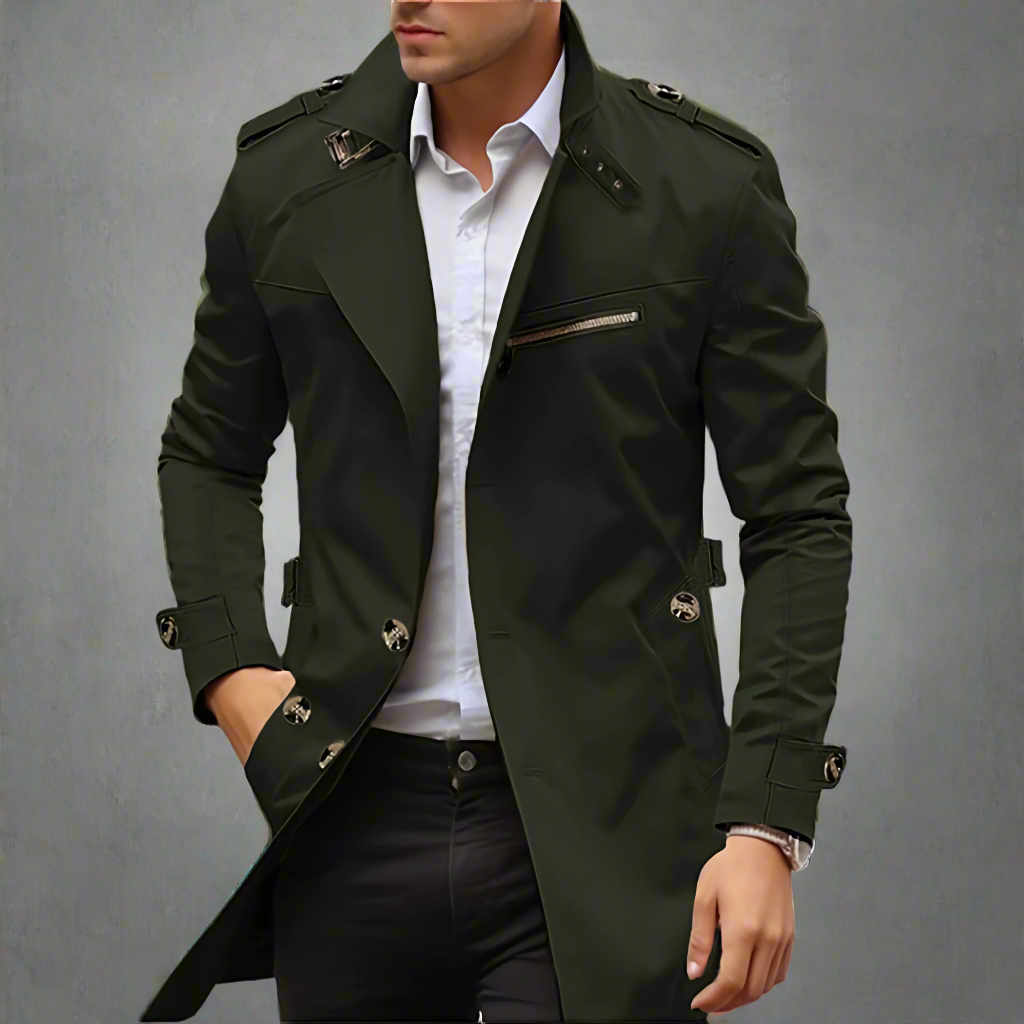 Men's Trench Overcoat | Long Lightweight Coat