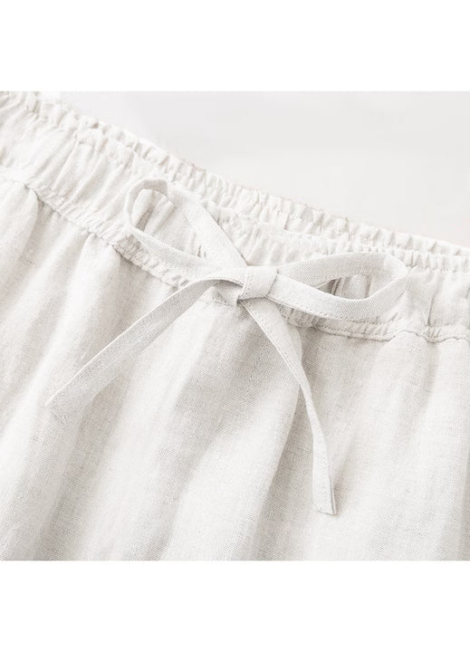 Men's Wide Leg Linen Pants | Casual Lightweight Fit