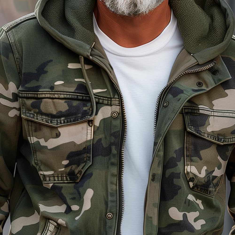 Men's Bomber Jacket - Lightweight Hooded Windbreaker