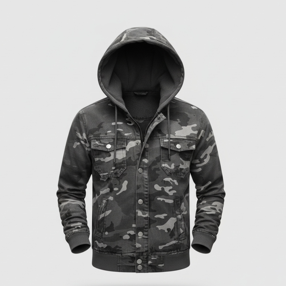 Men's Bomber Jacket - Lightweight Hooded Windbreaker