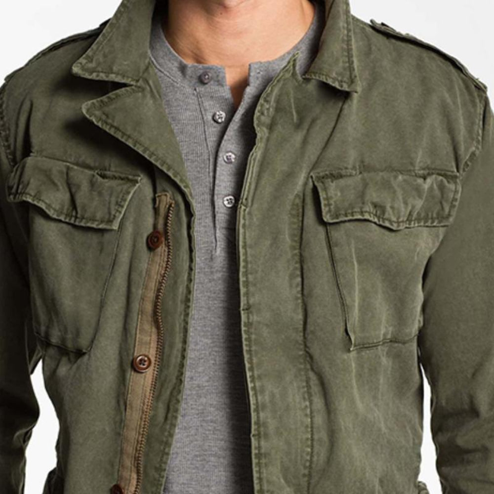 Men's Bomber Jacket - Lightweight Trench Style