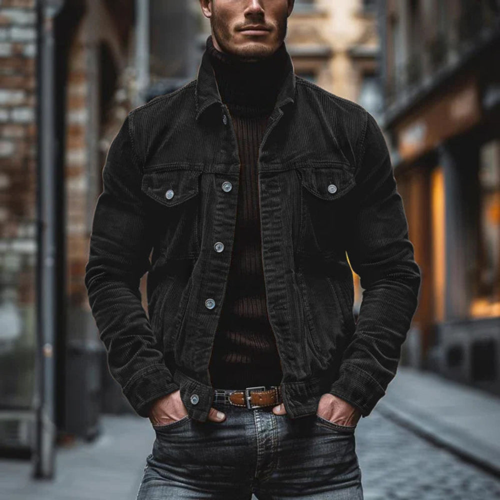 Men's Corduroy Jacket - Short Bomber Style