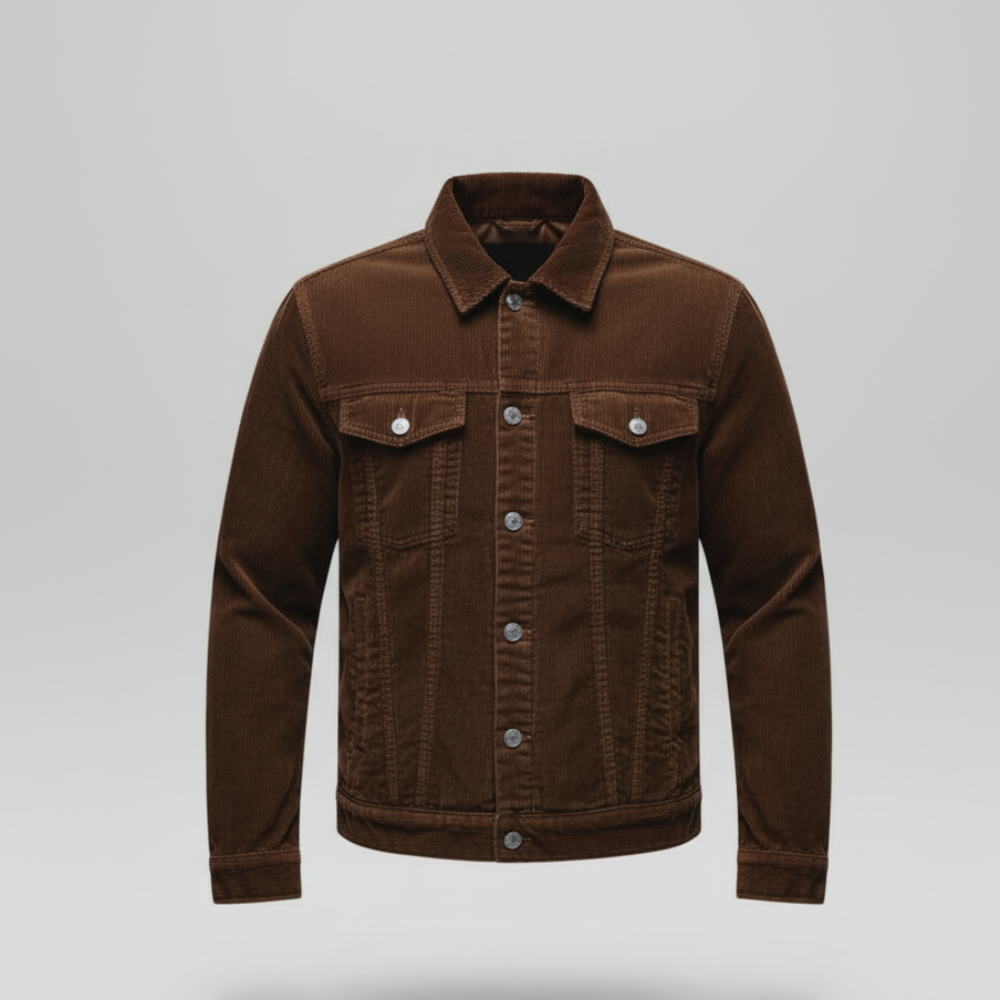 Men's Corduroy Jacket - Short Bomber Style