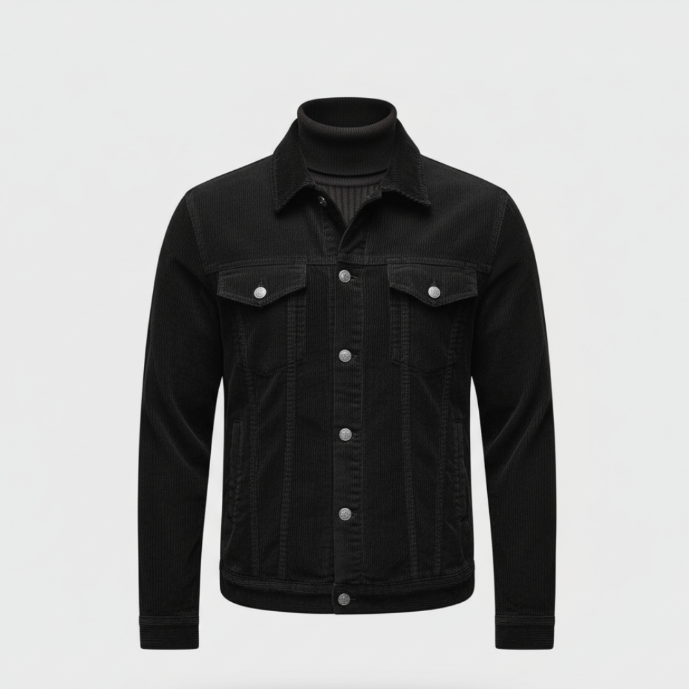 Men's Corduroy Jacket - Short Bomber Style