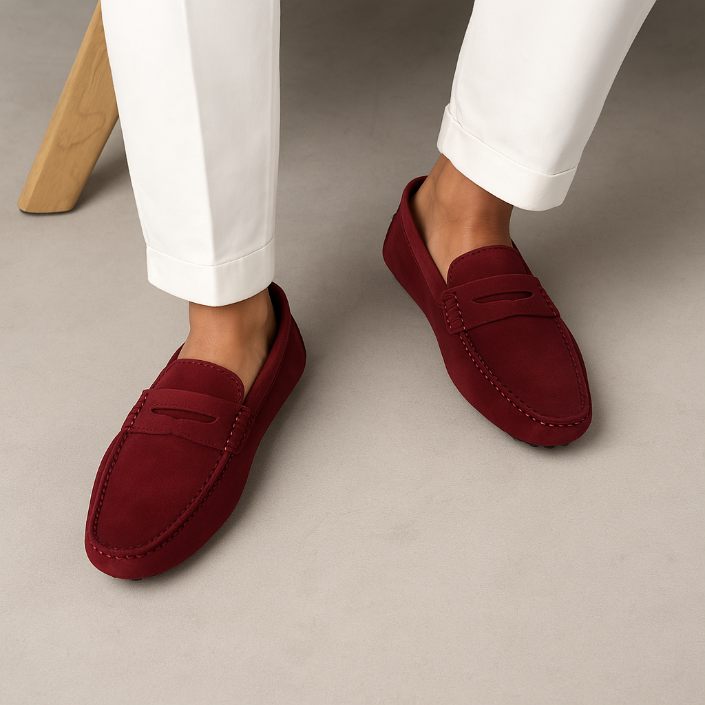 Men’s Suede Slip-On Loafers Shoes | Lightweight Moccasins