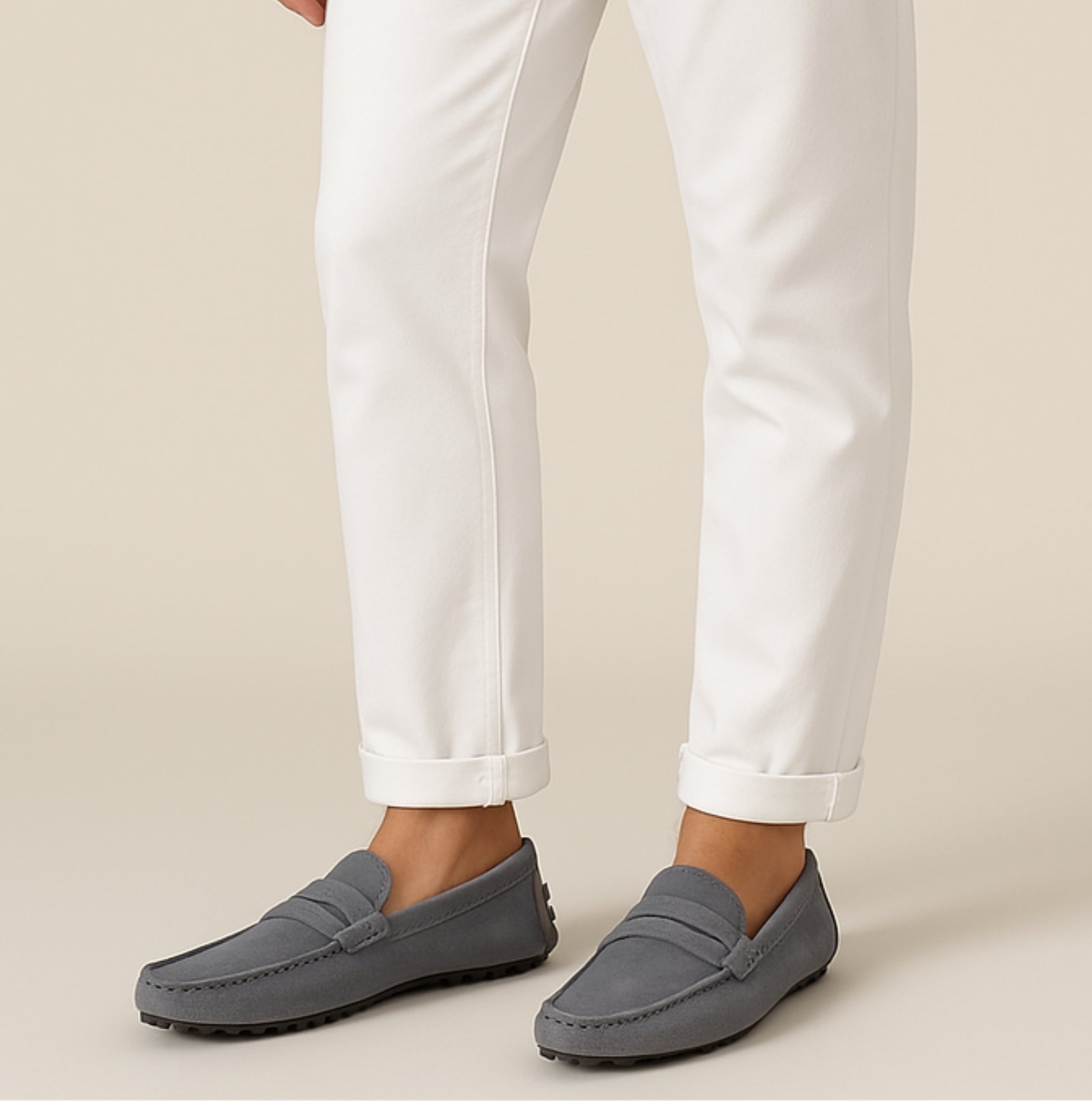 Men’s Suede Slip-On Loafers Shoes | Lightweight Moccasins