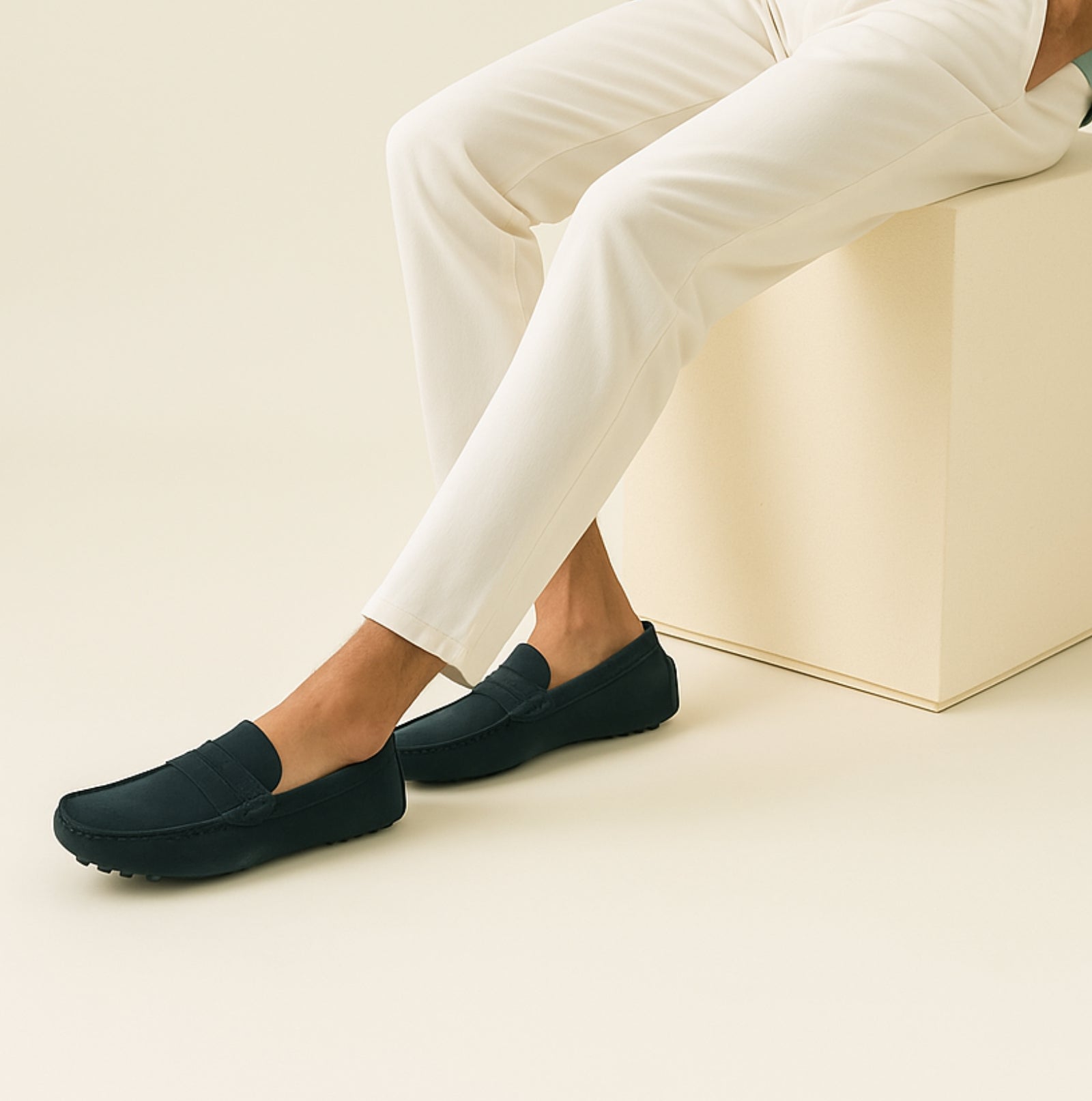 Men’s Suede Slip-On Loafers Shoes | Lightweight Moccasins