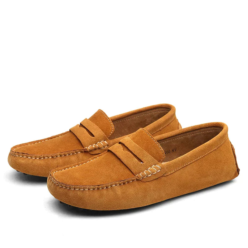 Men’s Suede Slip-On Loafers Shoes | Lightweight Moccasins