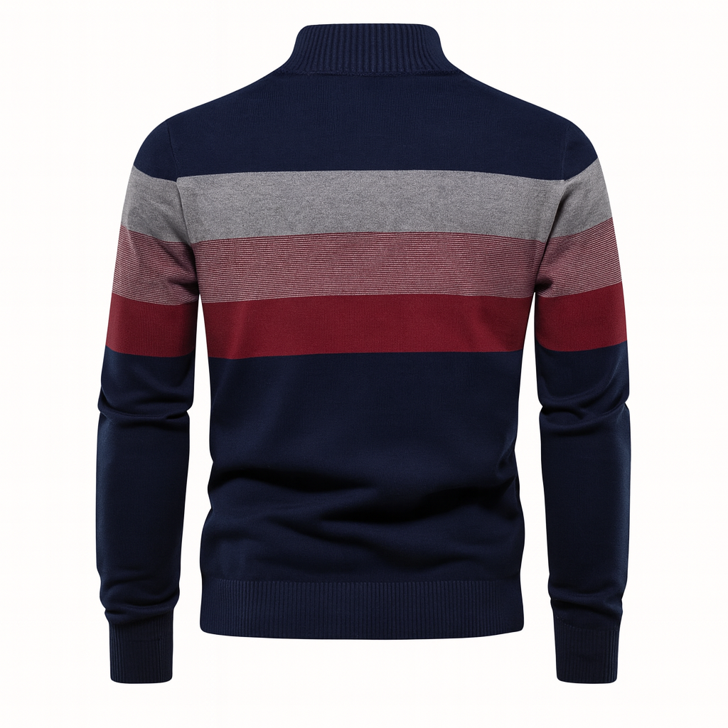 Men's Knit Zipper Sweater | Long Jumper Casual Fit