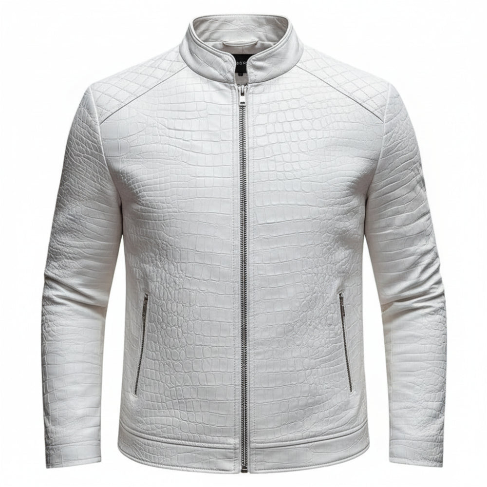 Men's Leather Jacket - Bomber Short Fit