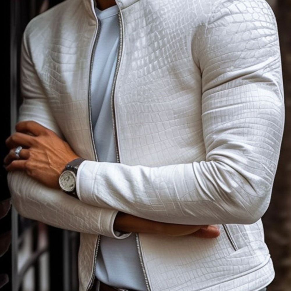 Men's Leather Jacket - Bomber Short Fit