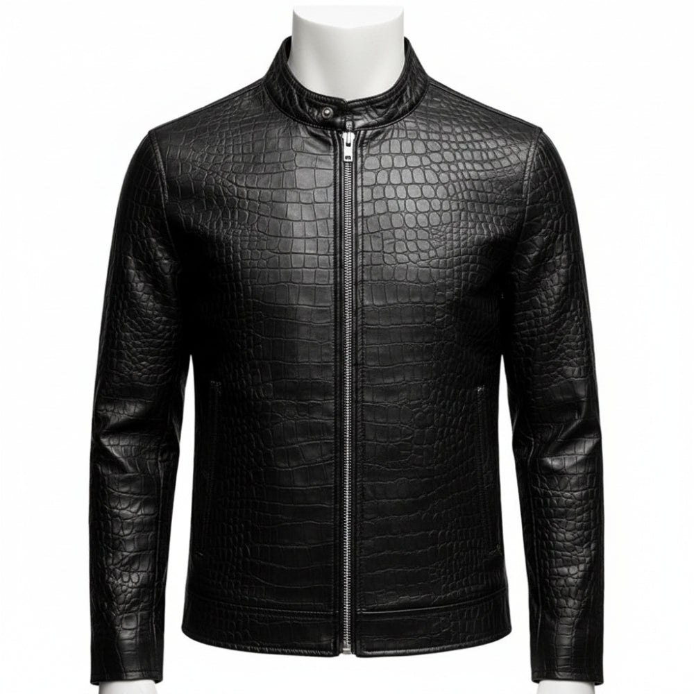 Men's Leather Jacket - Bomber Short Fit