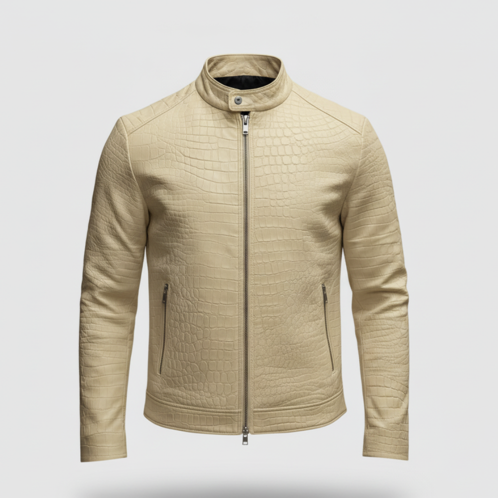 Men's Leather Jacket - Bomber Short Fit