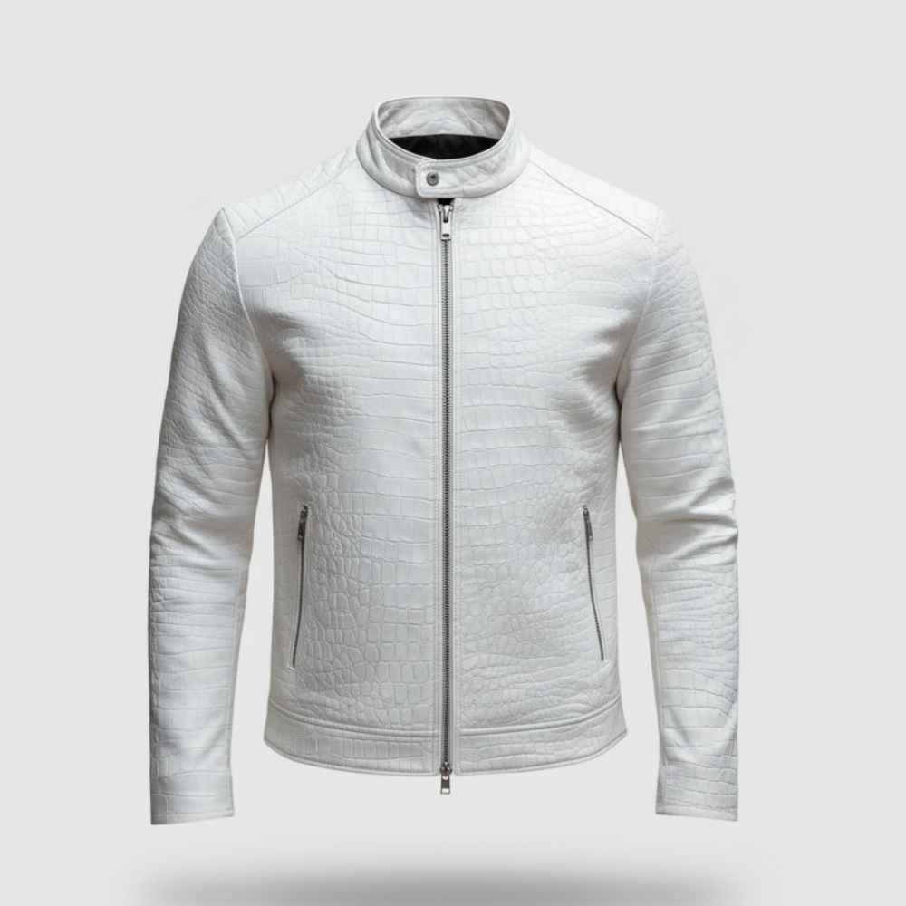 Men's Leather Jacket - Bomber Short Fit