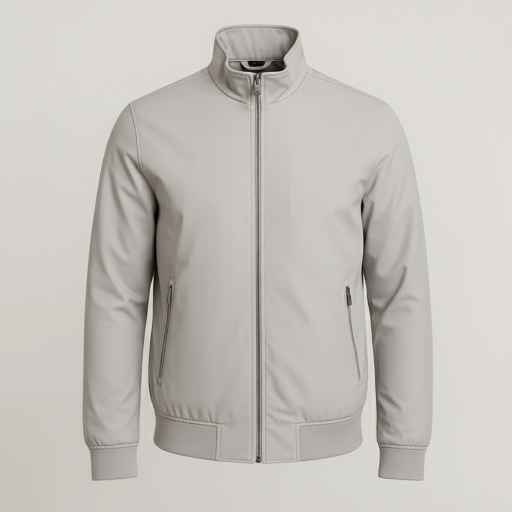 Men's Lightweight Bomber Jacket - Casual Zippered