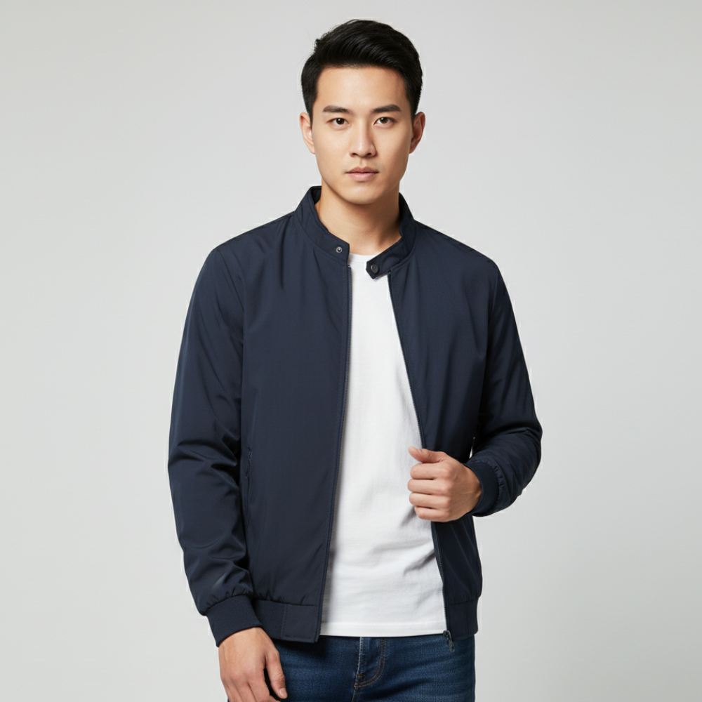 Men's Lightweight Bomber Jacket - Long Sleeve Windbreaker