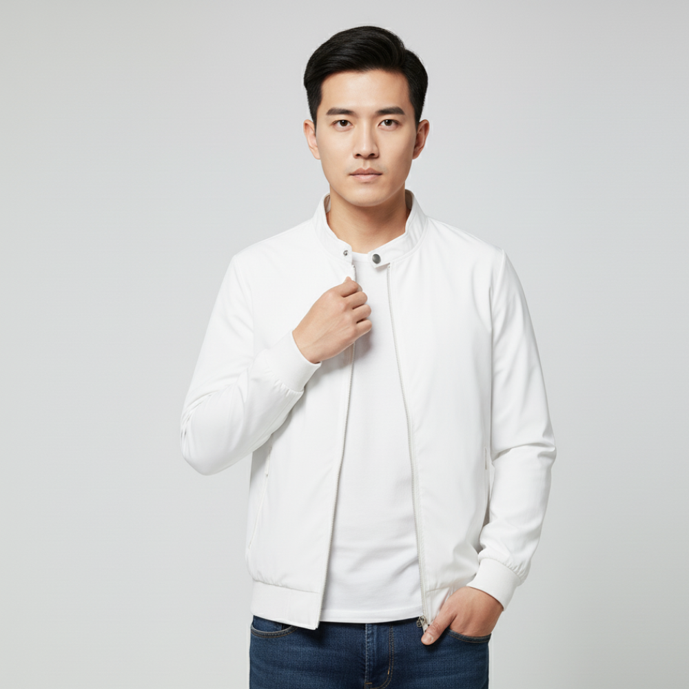 Men's Lightweight Bomber Jacket - Long Sleeve Windbreaker