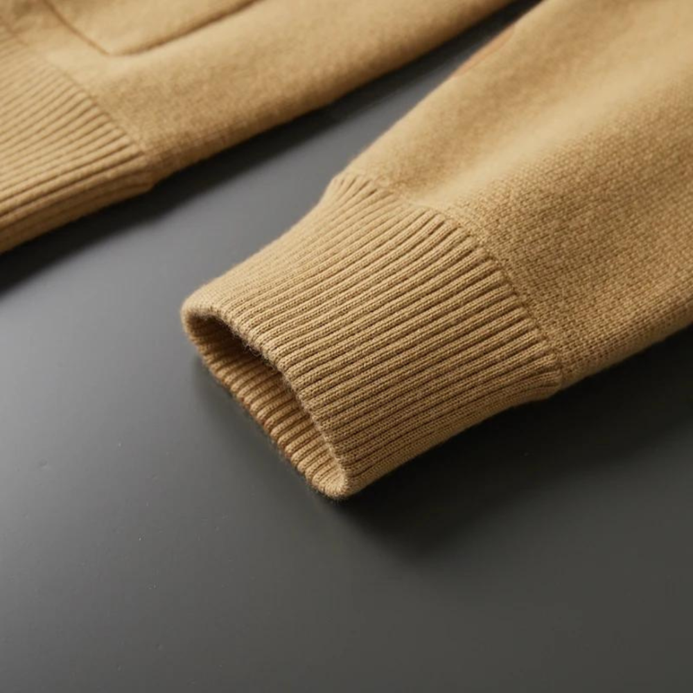 Men's Lightweight Knit Jacket - Long Sleeve Buttoned