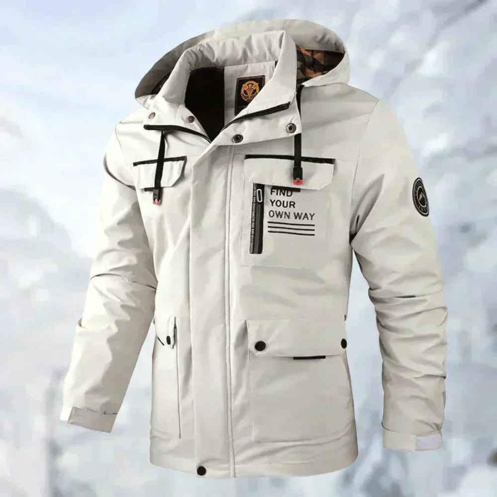 Men's Puffer Snow Jacket - Long Parka Windbreaker